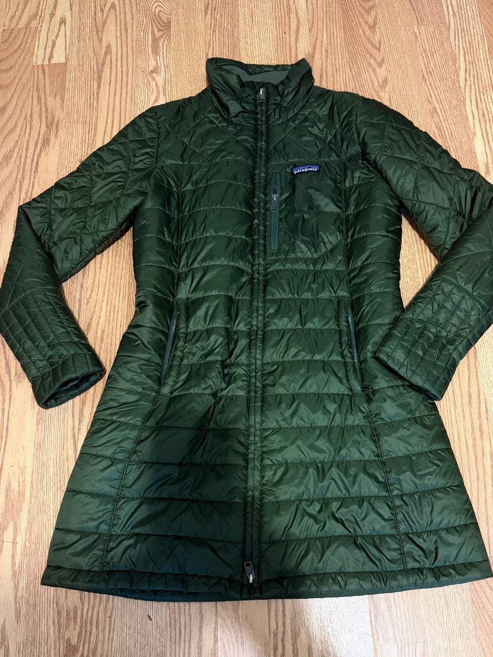 Patagonia Radalie Parka Jacket Women’s Forest Green Quilted Puffer Coat Sz S